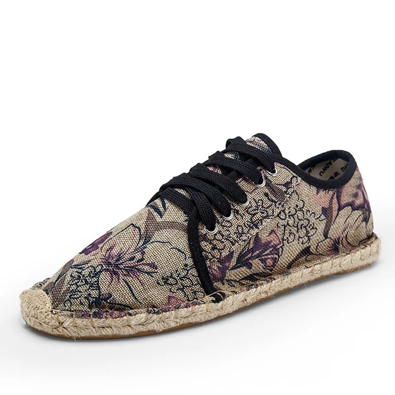 OUDINIAO Mens Shoes Lace Up Espadrilles Men 2018 Summer Canvas Hemp Rope Shoes Men Breathable Men's Footwear Zapatos Hombre OUDINIAO Mens Shoes Lace Up Espadrilles Men 2018 Summer Canvas Hemp Rope Shoes Men Breathable Men's Footwear Zapatos Hombre