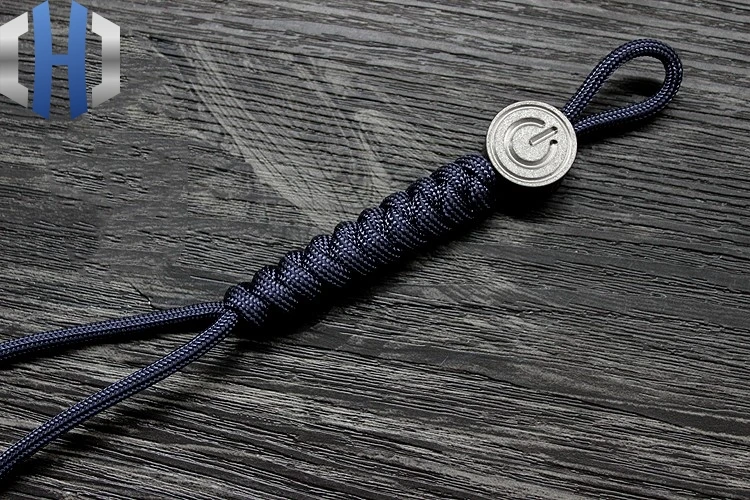 Titanium Alloy Open Key EDC Umbrella Rope Pendant Tail Rope Knife Pendant Key Chain Zipper Head Knife Beads