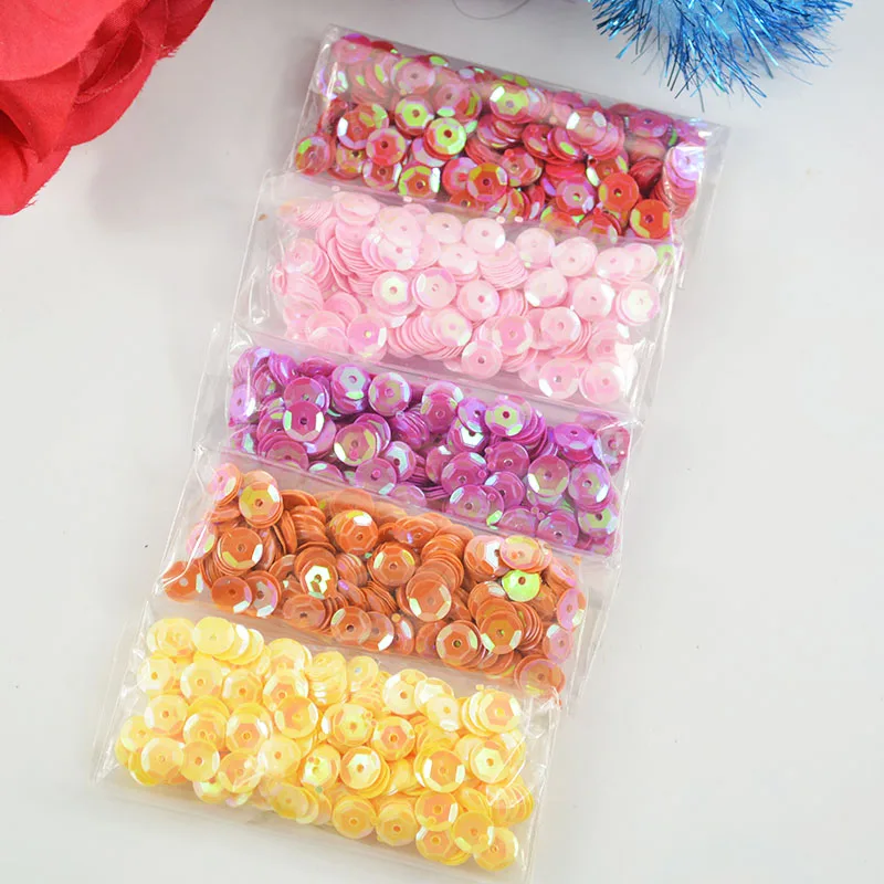 6 мм круглые лазерные цветные Свободные пайетки 5000 6000sequins для шейкера