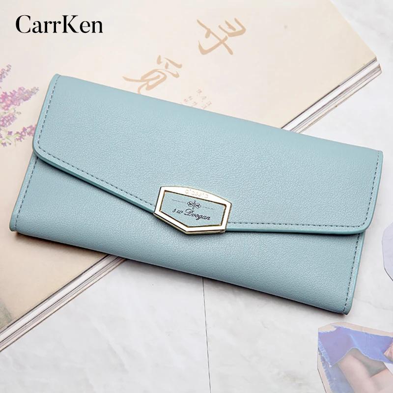 Женский кошелек CarrKen Длинный с отделением для монет карт Portefeuille Femme|Кошельки| |