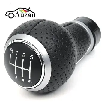 

for Audi A4 S4 B8 Silver Ring 6 Speed Gear Shift Knob Manual Gear Handball Shift Head General Knob