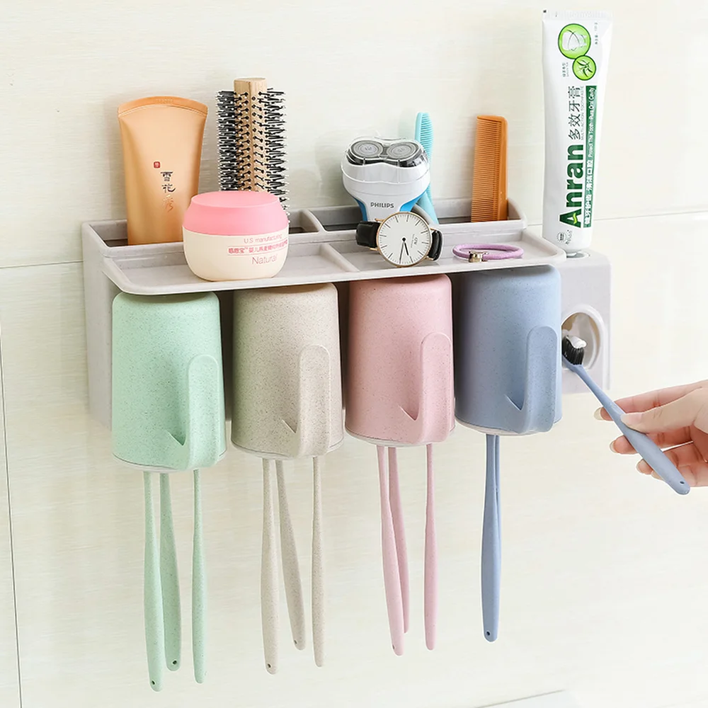 

A1 Bathroom toothbrush holder storage rack suction wall hanging brush holder toothbrush tube toothbrush cup shape LO7161153
