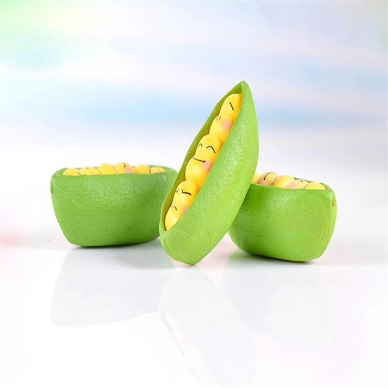   Resin Miniature Cute Peas DIY Craft Accessory Home Garden Decoration Accessories Wear-resistant Creative C0418#30             06