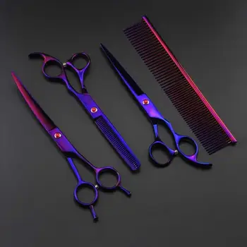 

Adeeing 7 Inch Professional Pet Grooming Scissors Set Shears Pets Haircut Tool