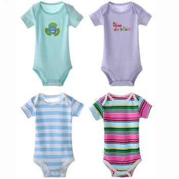 

5Pcs/lot Summer Style 2017 Baby Bodysuits Body Short sleeve 100%Cotton Jumpsuits Baby Clothes Baby Boy Girl Clothing cartoon