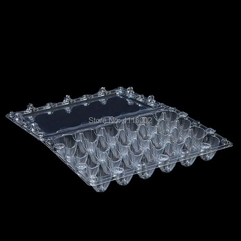 

200pcs 24 Holes Quail Eggs Container Plastic Boxes Clear Eggs Packing Storage Box Tray Retail Packing