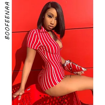 

BOOFEENAA Striped Bodycon Rompers Womens Jumpsuit Streetwear Summer One Piece Outfits for Women Playsuit Sexy Clubwear C87AZ97