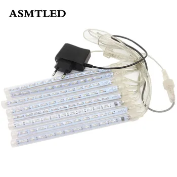 

High-quality Christmas Wedding Party Decor Light 20cm 30cm 50cm Outdoor Meteor Shower Rain 8 Tubes LED String Lights Waterproof