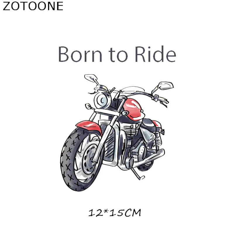 ZOTOONE хипстерские наклейки для одежды с черепами DIY модные мотоциклы гладильная