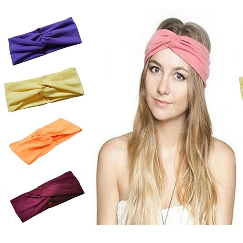 

Fashion Hot Sale 21 candy Colors famale Hair Accessory High Quality Turban Provide free Shipping Women Headbands