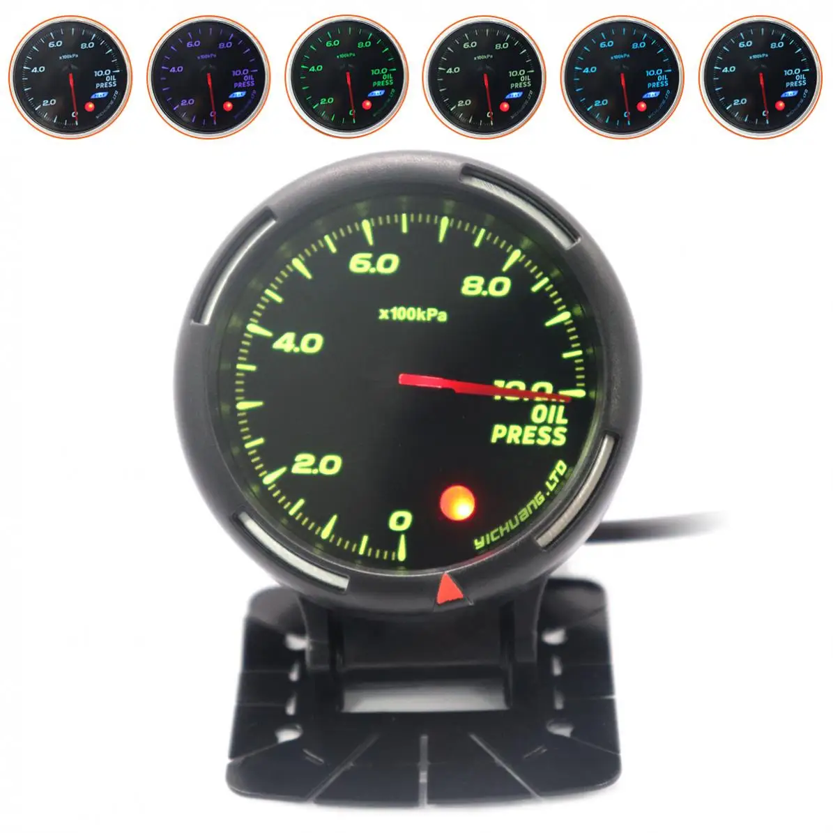 

60MM 12V Universal 10Bar 64 Backlight Car Pressure Gauge with Mechanical Pressure Sensor (NPT1/8")