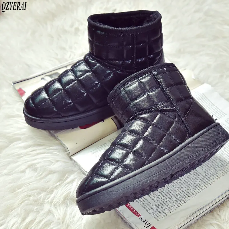 

QZYERAI 2018 New winter warm women boots cotton-wool snow boots Russian warm snow boots shoes women