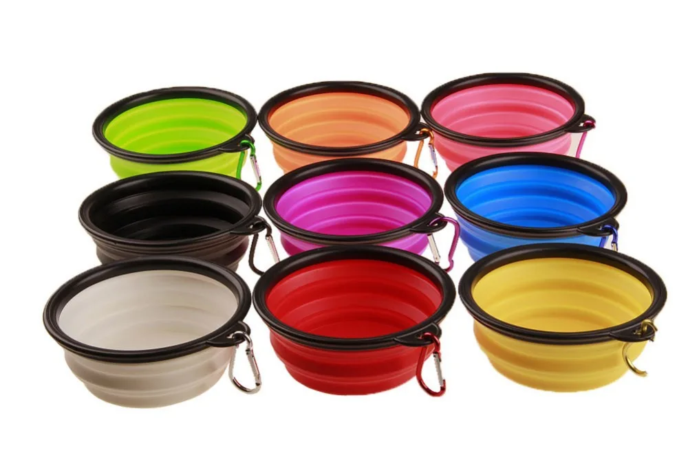Silicone Pets Bowl Food Water Feeding