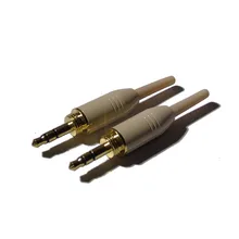 High quality complexion 3.5mm stereo audio plug with all-metal case and gold plated male thread plug