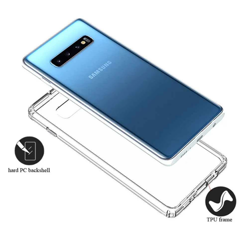 Для samsung Galaxy Note 10 Plus чехол S10 Note 9 8 S9 S8 S10e 5G ударопрочный Жесткий Тонкий чехол для задней панели прозрачный защитный чехол