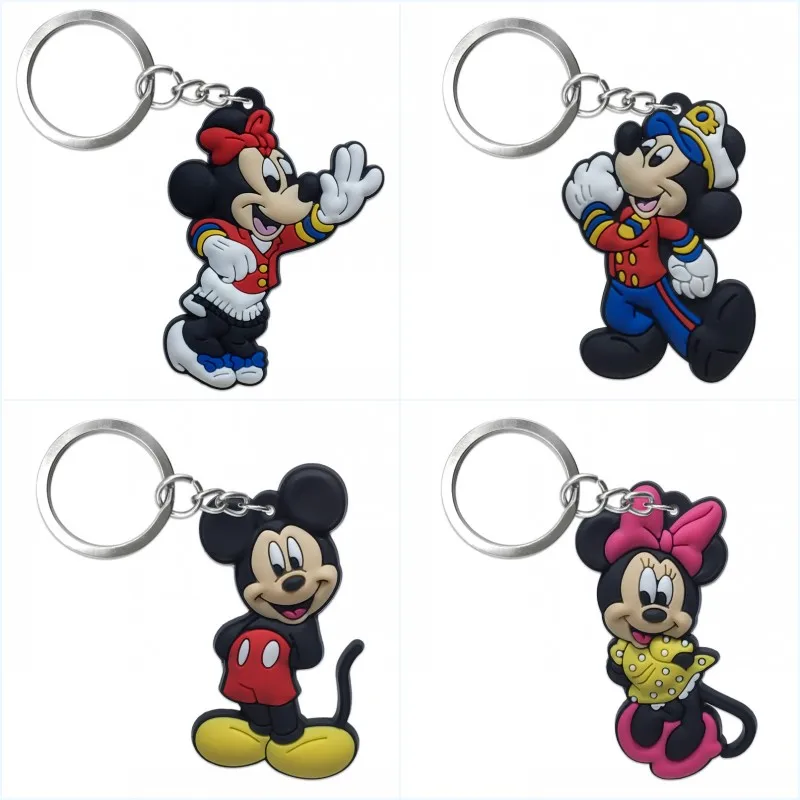 Party Favor! Disney Mickey Mouse Minnie Key Ring Keychain Lot of 8 characters+