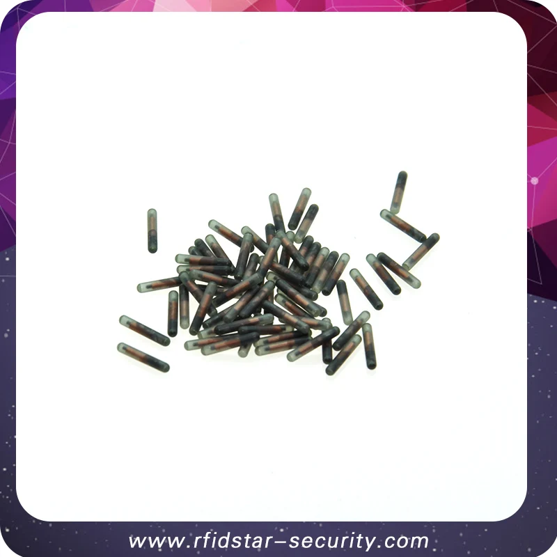 

100PCS/Lot ISO11784/785 1.4*8mm 134.2KHz FDX-B Animal RFID microchip for Animal Identification