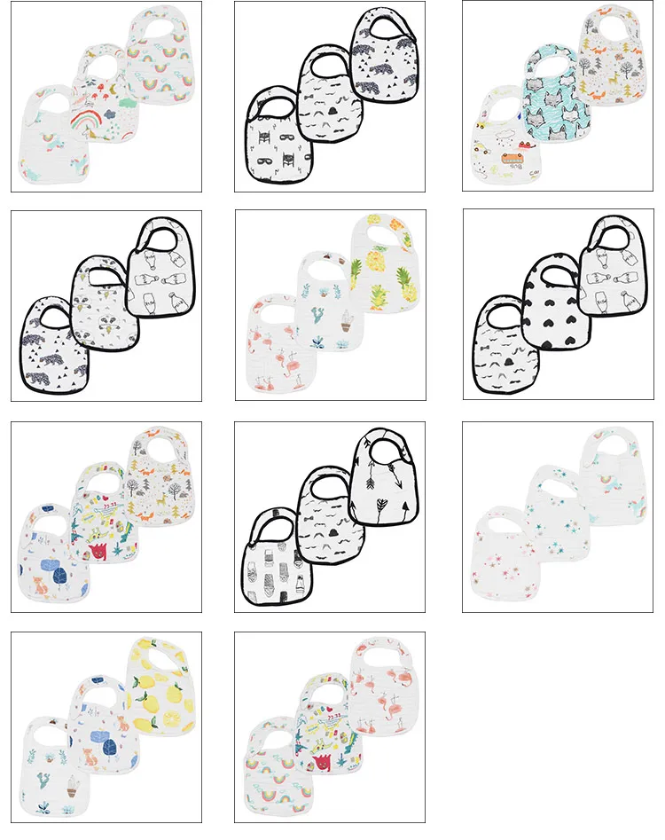 Хлопок муслин детские нагрудники 8 слоев бандана для маленьких мальчиков и девочек нагрудники и Отрыжка Полотна Одежда для малышей код Полотенца банданы отрыжка одежда