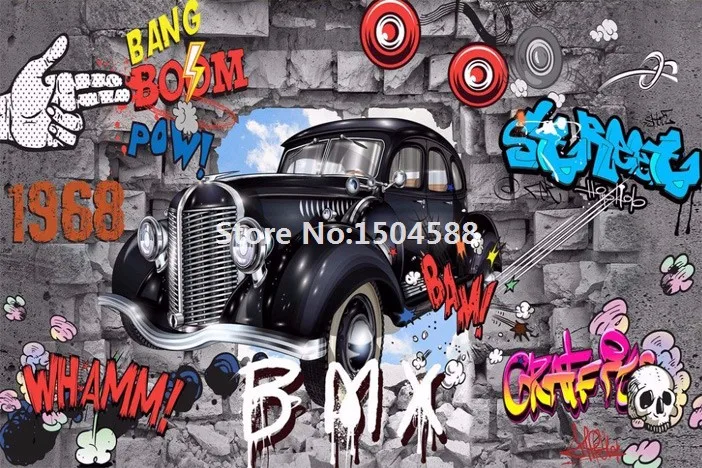 Cars Mural para Restaurant Boys, Non-Woven Quarto