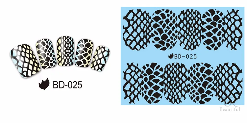 12 видов конструкций в 1 наборе смешанный Дизайн Ногтей Полное покрытие черные ногти переводная наклейка Временные Татуировки Инструменты BEBD25-36