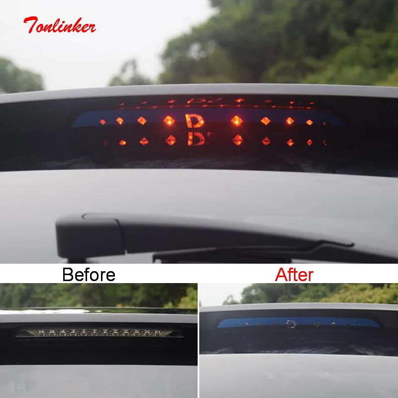 

Tonlinker 1 PCS Car Rear high brakelight Cover sticker for CITROEN DEESSE DS7 2018-19 Car Styling Stainless steel Cover Stickers