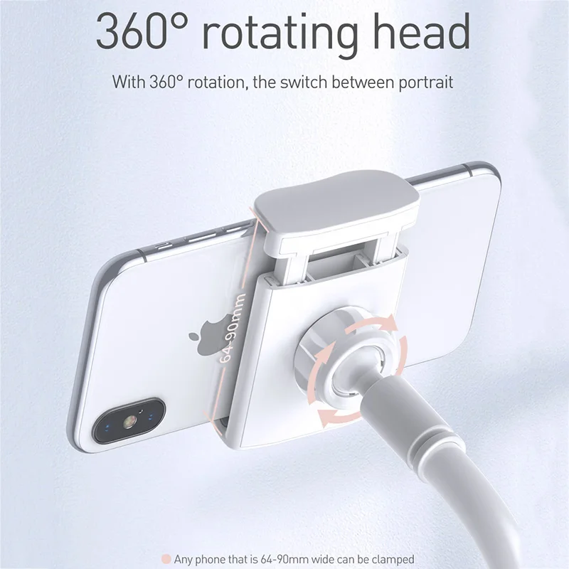  Baseus Foldable Mobile Phone Holder Adjustable Long Arm Lazy Phone Holder Clip Desk Tablet Mount Ho