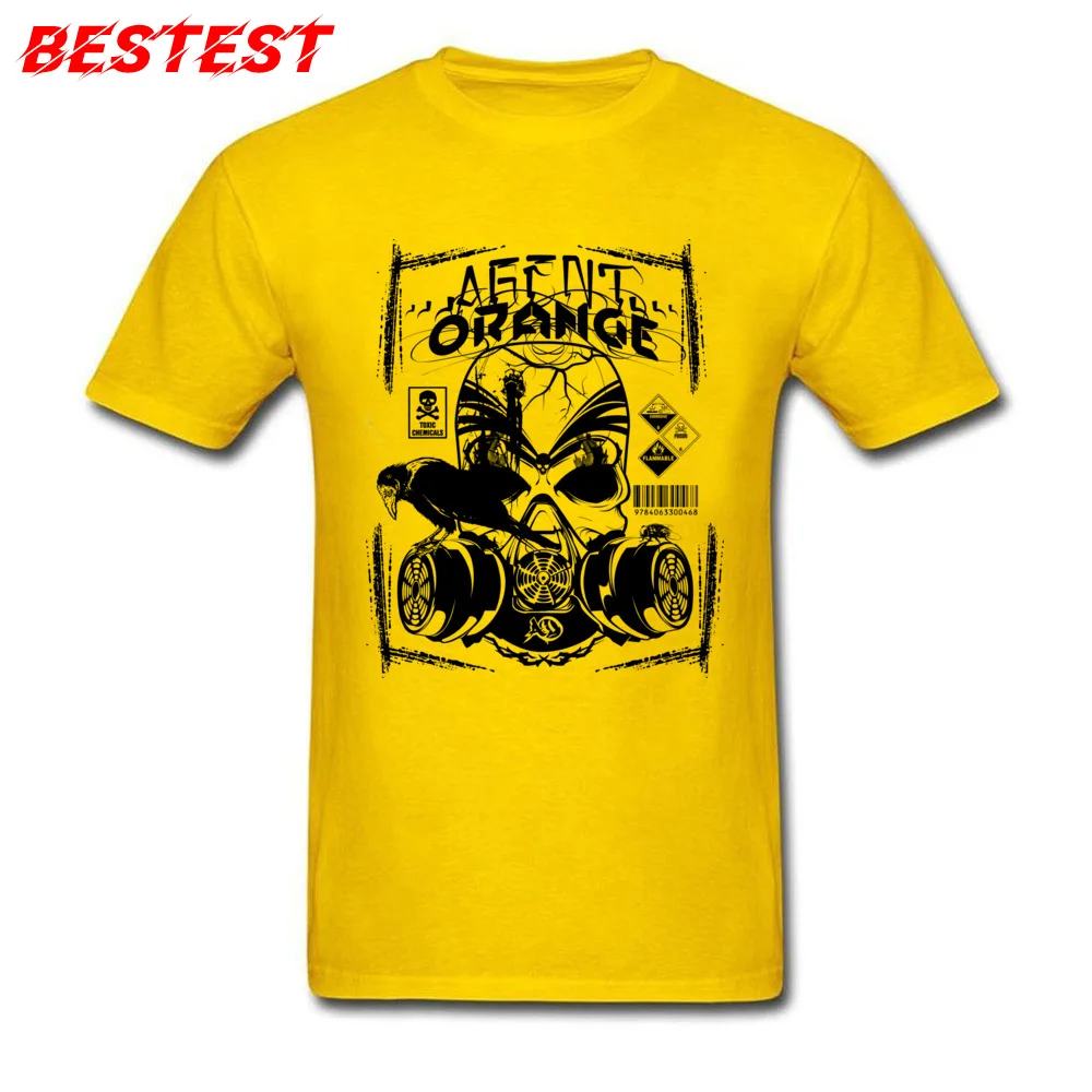 On Sale Men's Top T-shirts Round Collar Short Sleeve 100% Cotton Health Risk Tops & Tees Funny T-Shirt Free Shipping Health Risk yellow