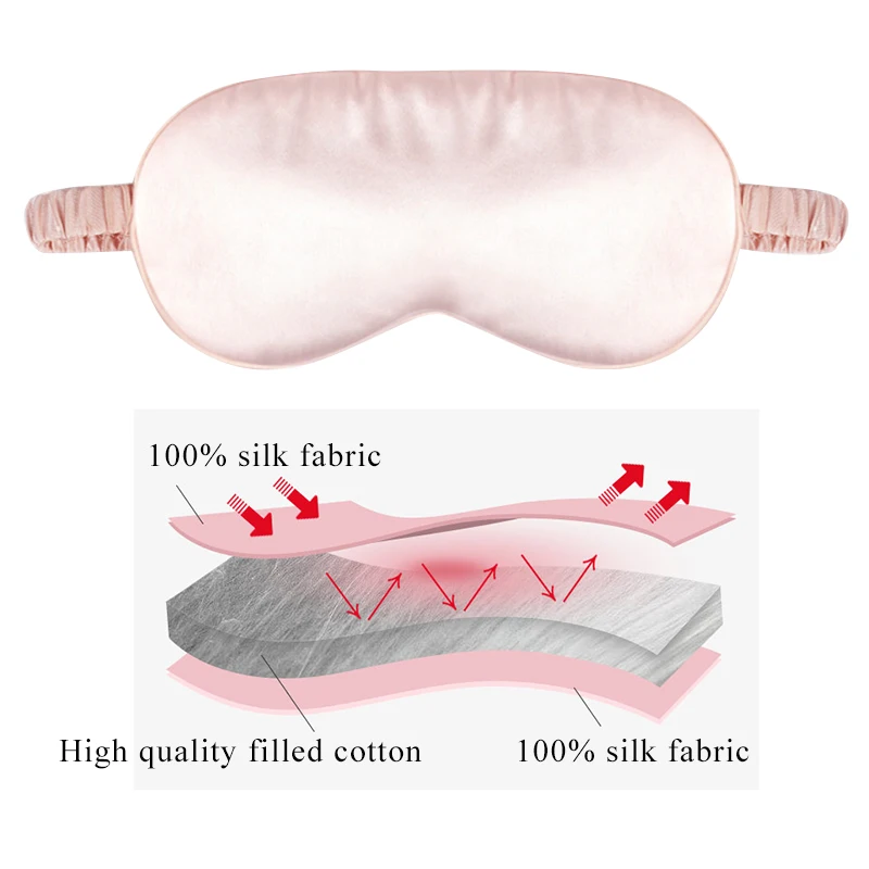 Натуральная высококлассная шелковая маска для сна, повязка на глаза, для путешествий, расслабляющая, для сна, бандаж, экран против света, очки