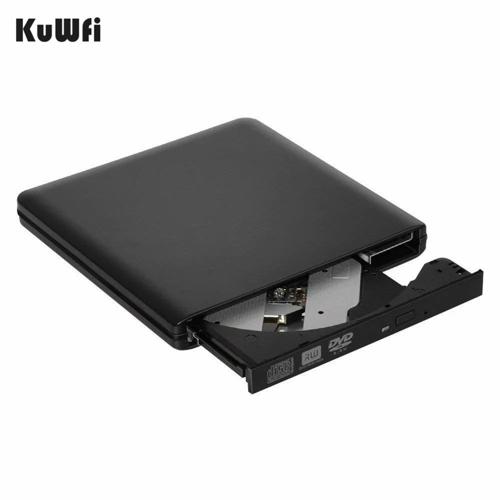 KuWFi Внешний DVD-привод Оптический привод USB 3.0 CD DVD Burner CD-RW Писатель Reader Рекордер для ноутбука с Windows PC