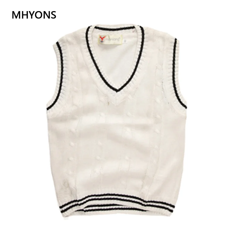 MHYONS 2018 детский пуловер для мальчиков вязаный жилет пальто модный школьный стиль