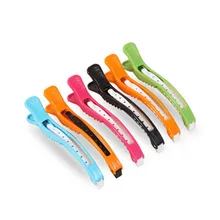 6 шт. Простая цветная Желейная Рыбья голова шпилька Чак клюв заколка для волос слово папка выделенная перегородка Инструменты для укладки волос