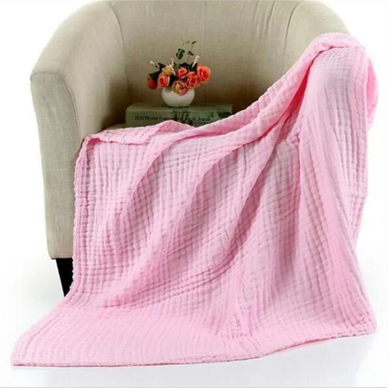 

110cm*110cm Soft Breathable 6 layers Gauze Brand Baby Blankets Swaddling For Babies Quilts 100Cotton Infants Baby Blankets