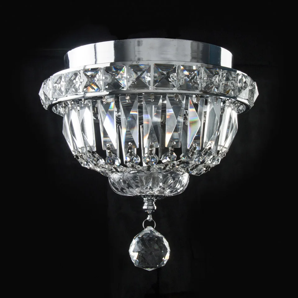 Buy Gold Ceiling Lamp With Crystal Lampshade E14 Bulbs