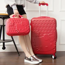 Wholesale Password box trolley luggage picture box universal wheels travel bag 14 28 luggage suitcase sets