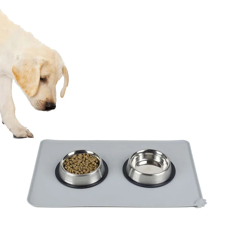 

Waterproof Pet Mat for Dog Cat Silicone Pet Wipe Clean Pet Supplies Food Bowl Drinking Mat Dog Feeding Placemat easy Washing