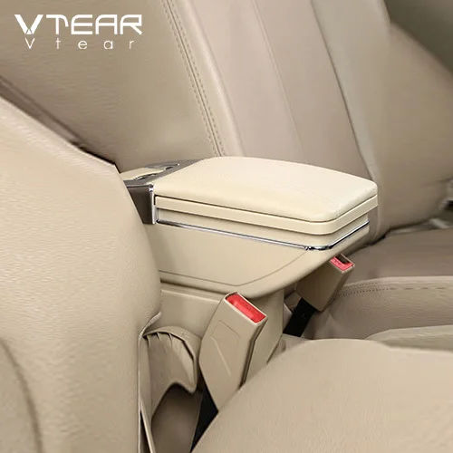 Vtear for Honda Element armrest box central Store content box products interior Armrest Storage car-styling accessories parts - Color Name: Beige