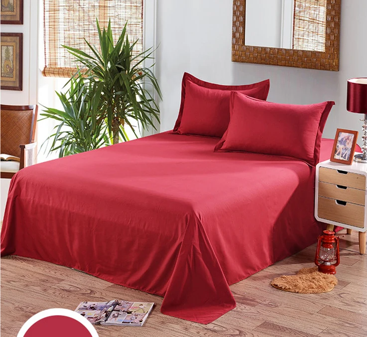 brown orange rose red solid color bedding flat sheet bed linens red orange sheets