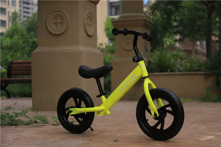 12 inch Kids two-wheeled balance car slider kids learning scooter bike bicycle footsteps ride on car#bike011 - Цвет: XT001yellow