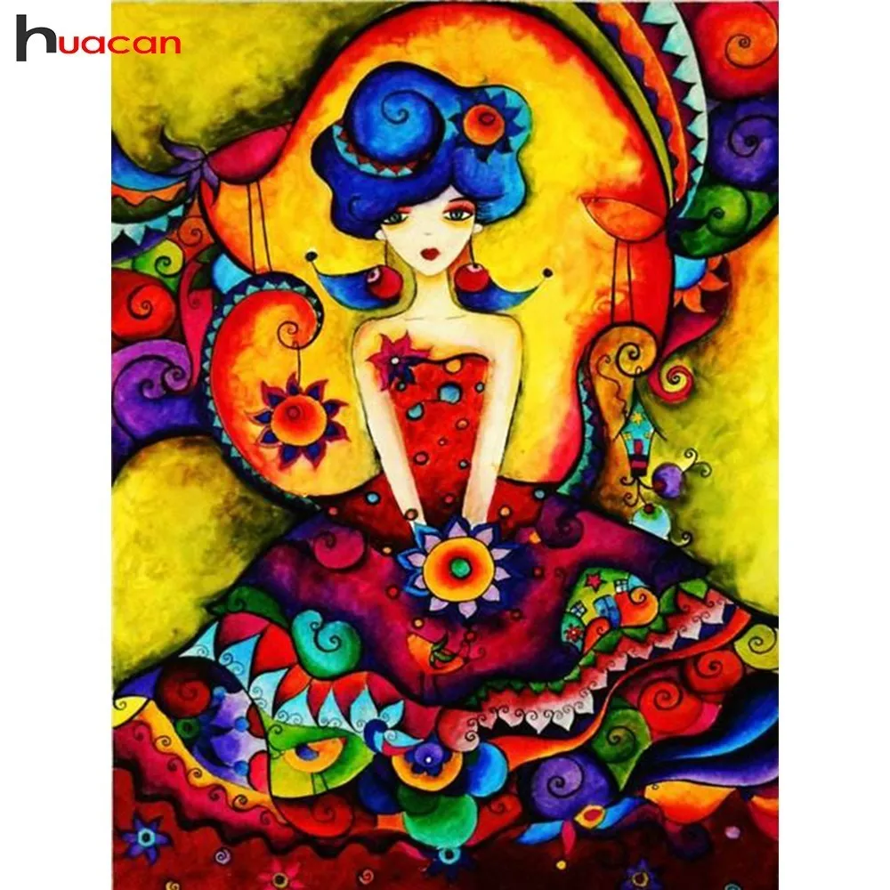 

HUACAN DIY 5D Diamond Painting People Needlework Craft Gift Full Square Religion Diamond Embroidery Cross Stitch Kits