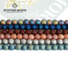 Смех ониксовый Анат, халцедон "сделай сам" для Натуральный Камень Бисер для изготовления ювелирных изделий браслет Круглый Форма Размер 4/6/8/10/12/14 мм