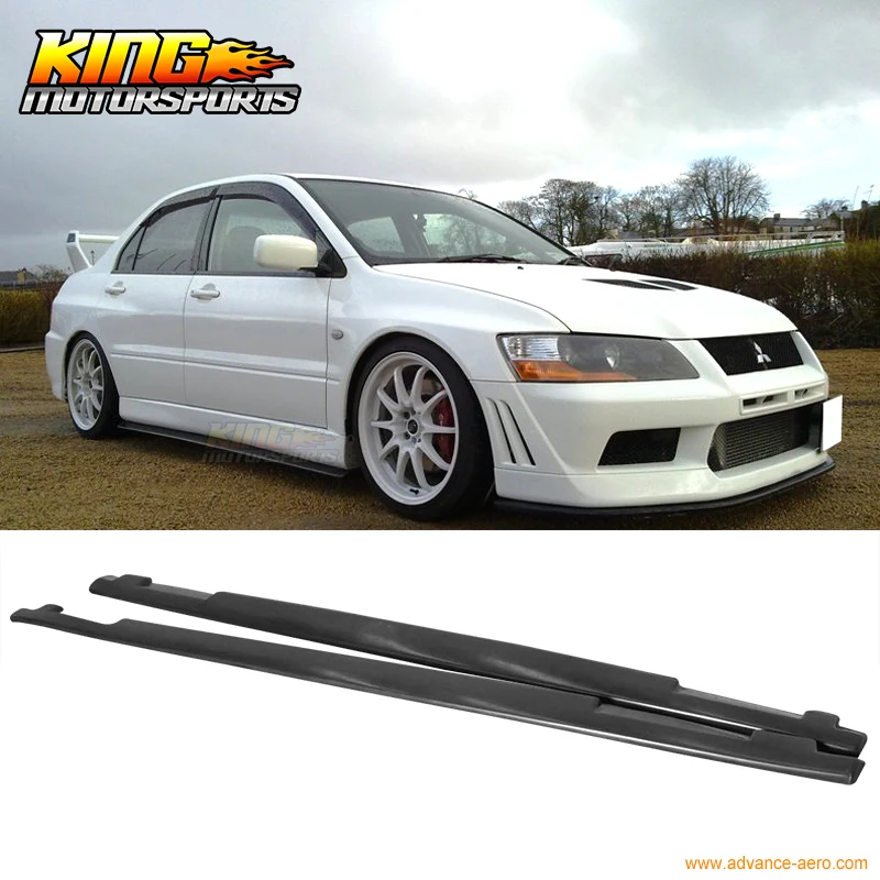 

For 01-07 Mitsubishi Lancer EVO 7 8 9 OE Style PUSide Skirts Extensions