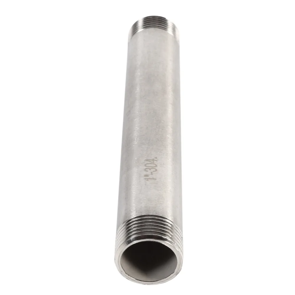 Male Threaded Pipe Fitting 1pc 200mm SS304 BSP Raccord de tuyauterie ext/érieur filet/é 3//4,1