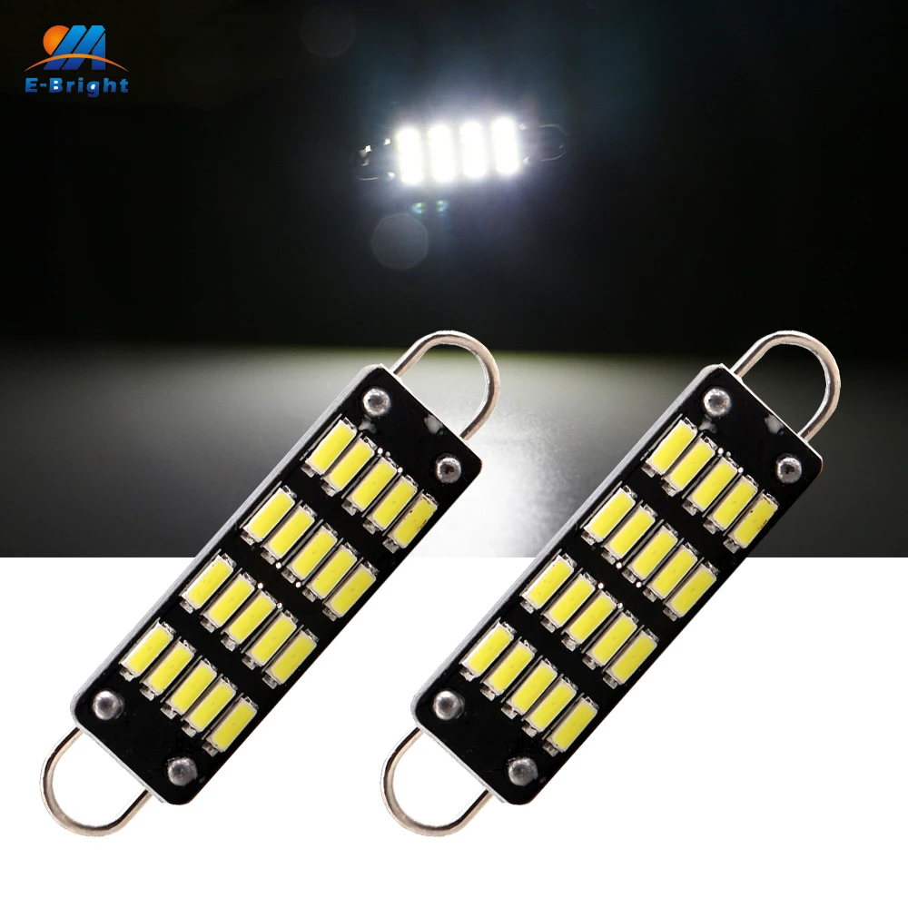 YM E Bright 10 шт. C5W 44 мм 4014 20 SMD Автомобильная светодиодная лампа для чтения 12 В