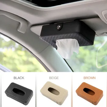

High-Grade Car Tissue Box Sun Visor Type For audi a4 a5 a6 b5 b6 b7 q3 q5 q7 rs quattro s line c5 c6 tt sline a3 a7 Accessories