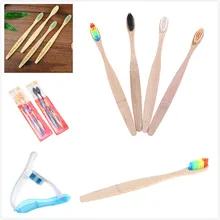 1/2/4 шт зубные щетки с мягкой щетиной для жениха красочные головы бамбука Зубная щётка Защита окружающей среды Деревянные Радуга Бамбук Зубная щетка для ухода за полостью рта высокое качество