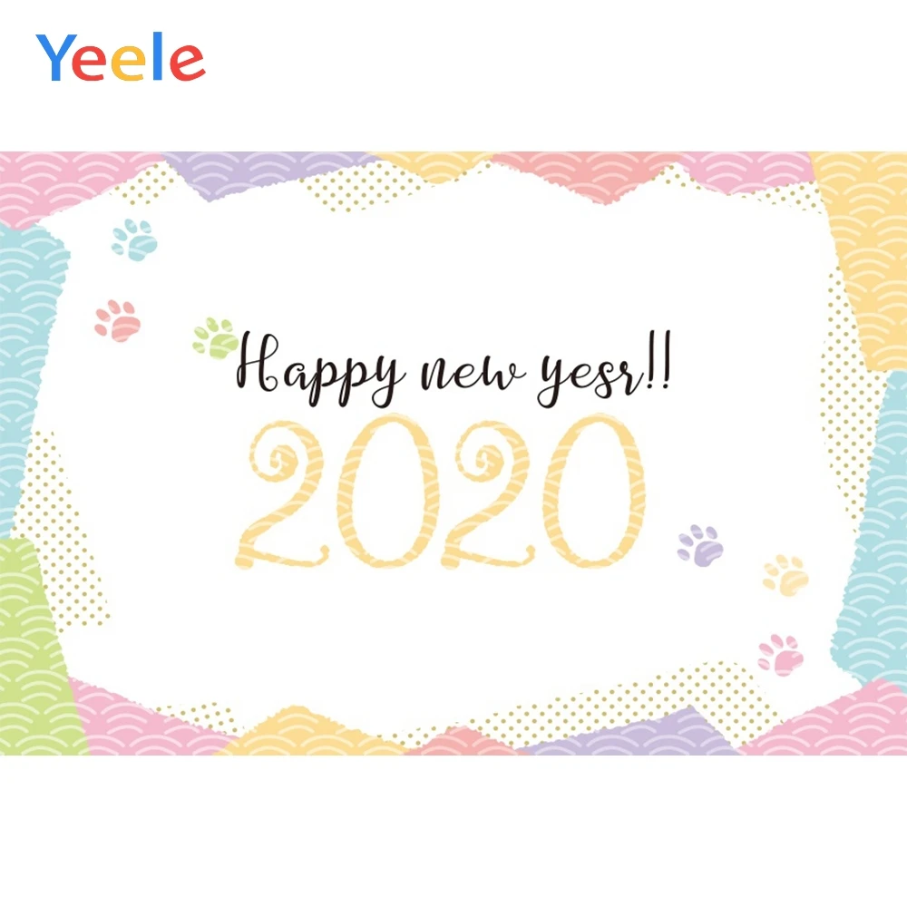 

Yeele 2020 New Year Family Photocall Cheer Party Photography Backdrops Personalized Photographic Backgrounds For Photo Studio