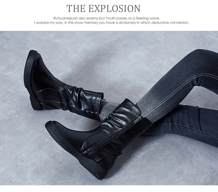 Stephoes/женские модные ботинки до середины икры; сезон весна-осень ...