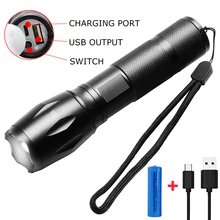 PANYUE Newest USB Flashlight 1000 Lumens Flashlight LED T6 Torch Zoomable Flash Light Lamp Lighting with USB Charger цена PANYUE Newest USB Flashlight 1000 Lumens Flashlight LED T6 Torch Zoomable Flash Light Lamp Lighting with USB Charger цены онлайн