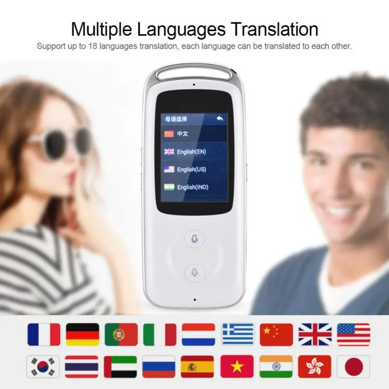 

2.4" TFT Touch Screen Real Time WIFI Voice Intelligent Translator 18 Languages Translation HIFI Speaker Simultaneous Translator