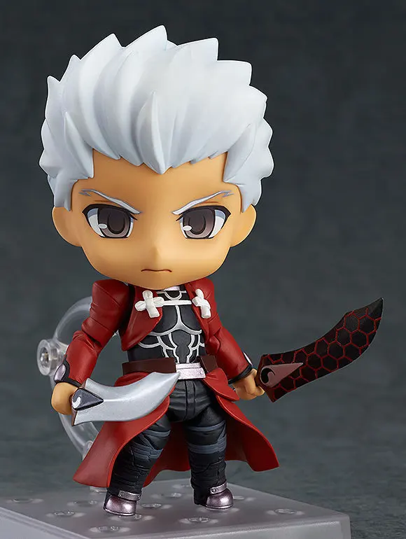 Аниме Fate/Stay Night слуга эмия Арчер ПВХ фигурка 486 подвижная Nendoroid Q версия коллекция моделей кукол игрушки подарок - Цвет: Without retail box